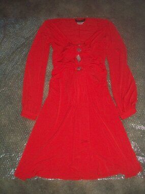 womens red sexy dress.open belly holes.DONNA MORGAN.size small